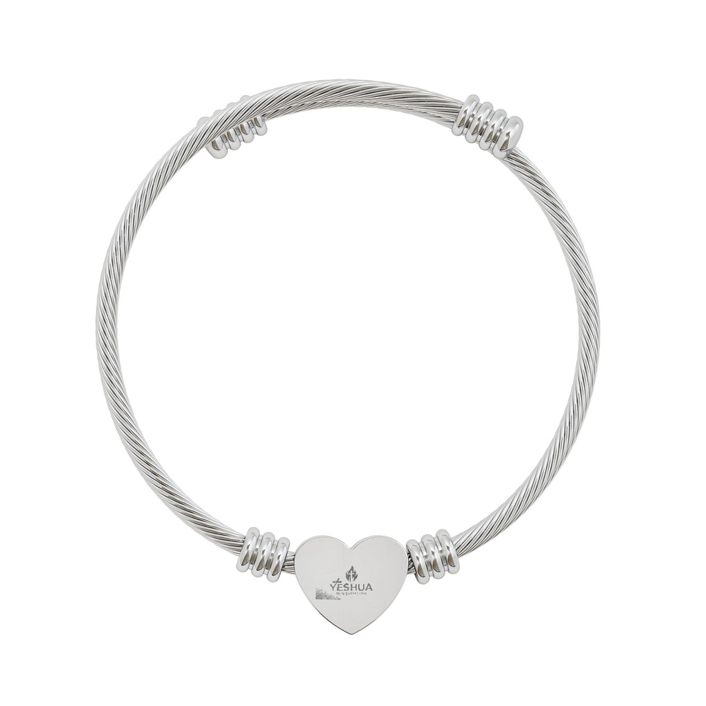 Gravierbares Herz-Armband aus Edelstahl