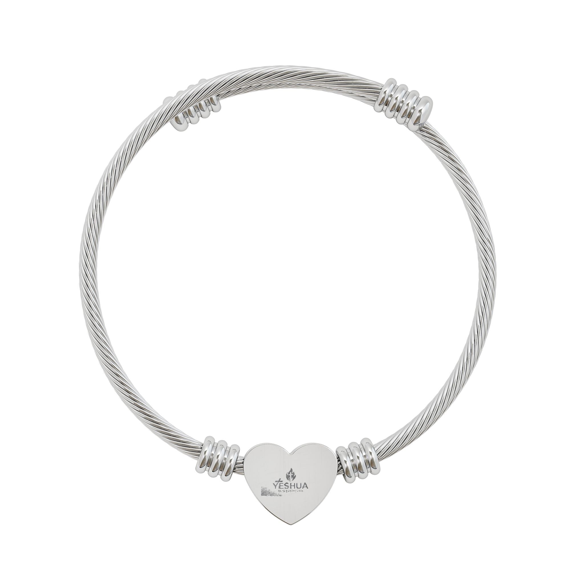 Gravierbares Herz-Armband aus Edelstahl
