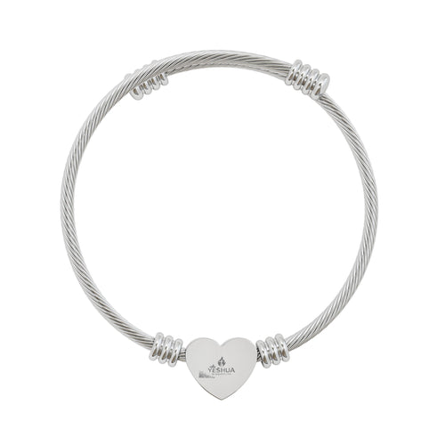 Gravierbares Herz-Armband aus Edelstahl