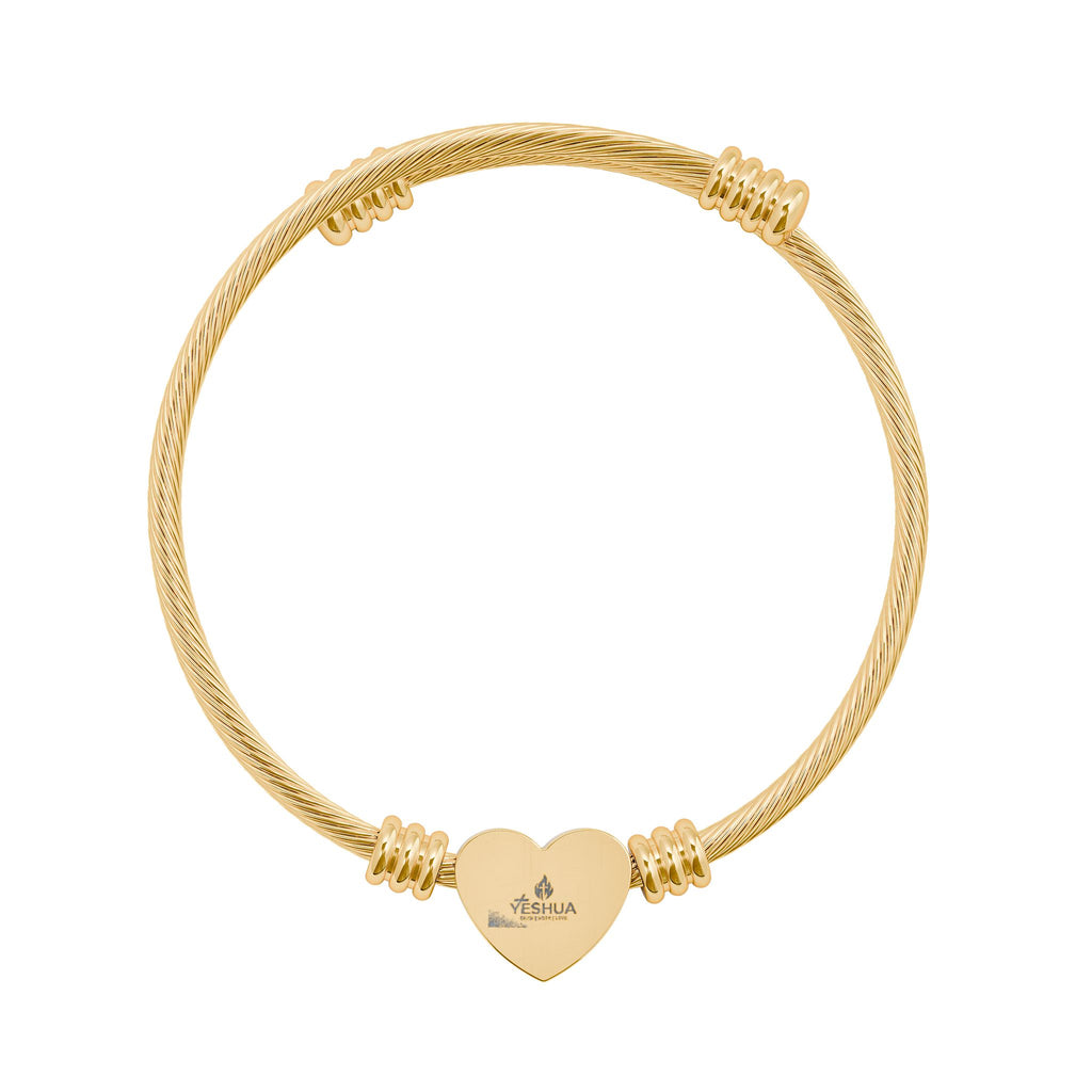 Gravierbares Herz-Armband aus Edelstahl