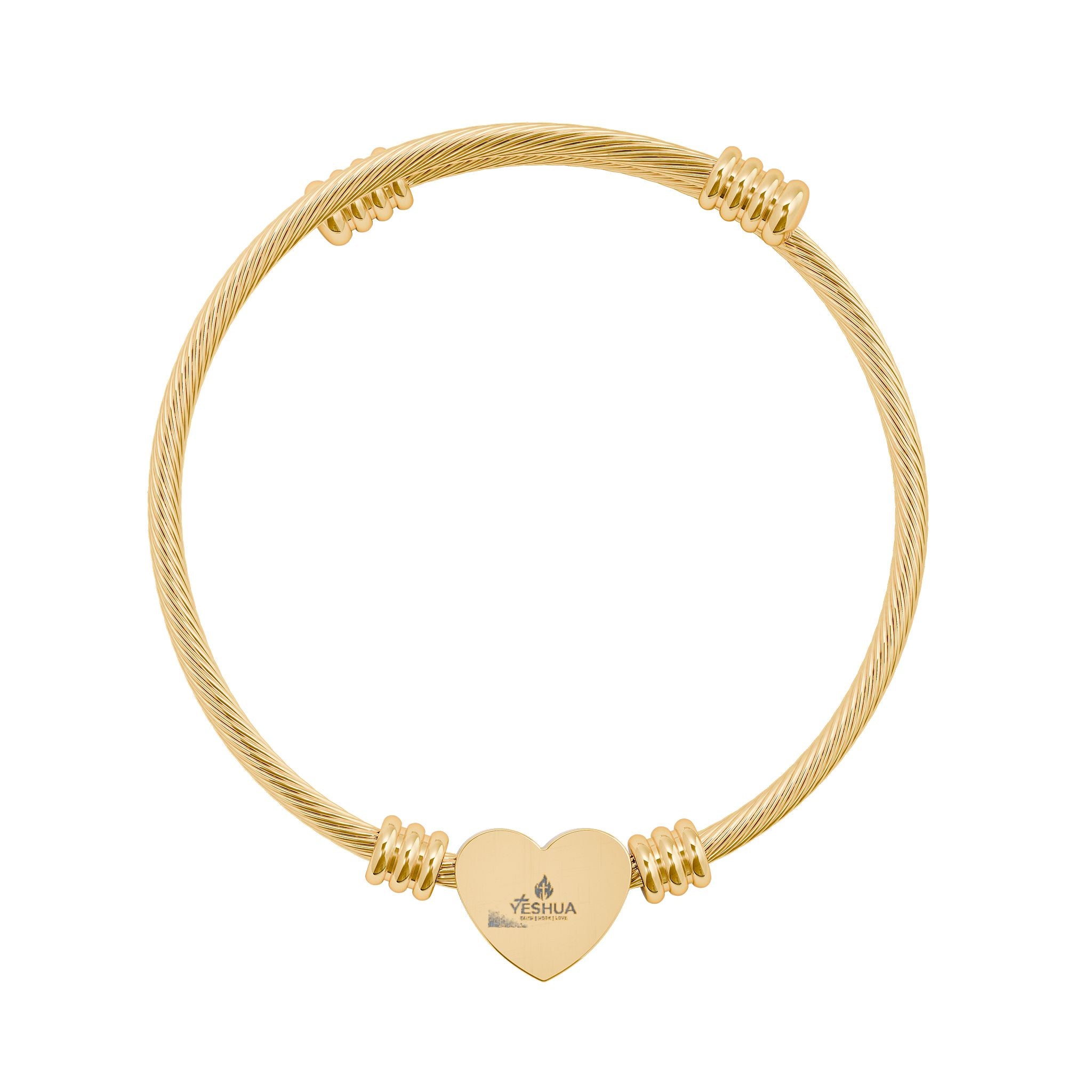 Gravierbares Herz-Armband aus Edelstahl
